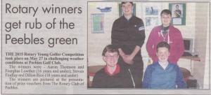 The Winners featured in Peeblesshire News